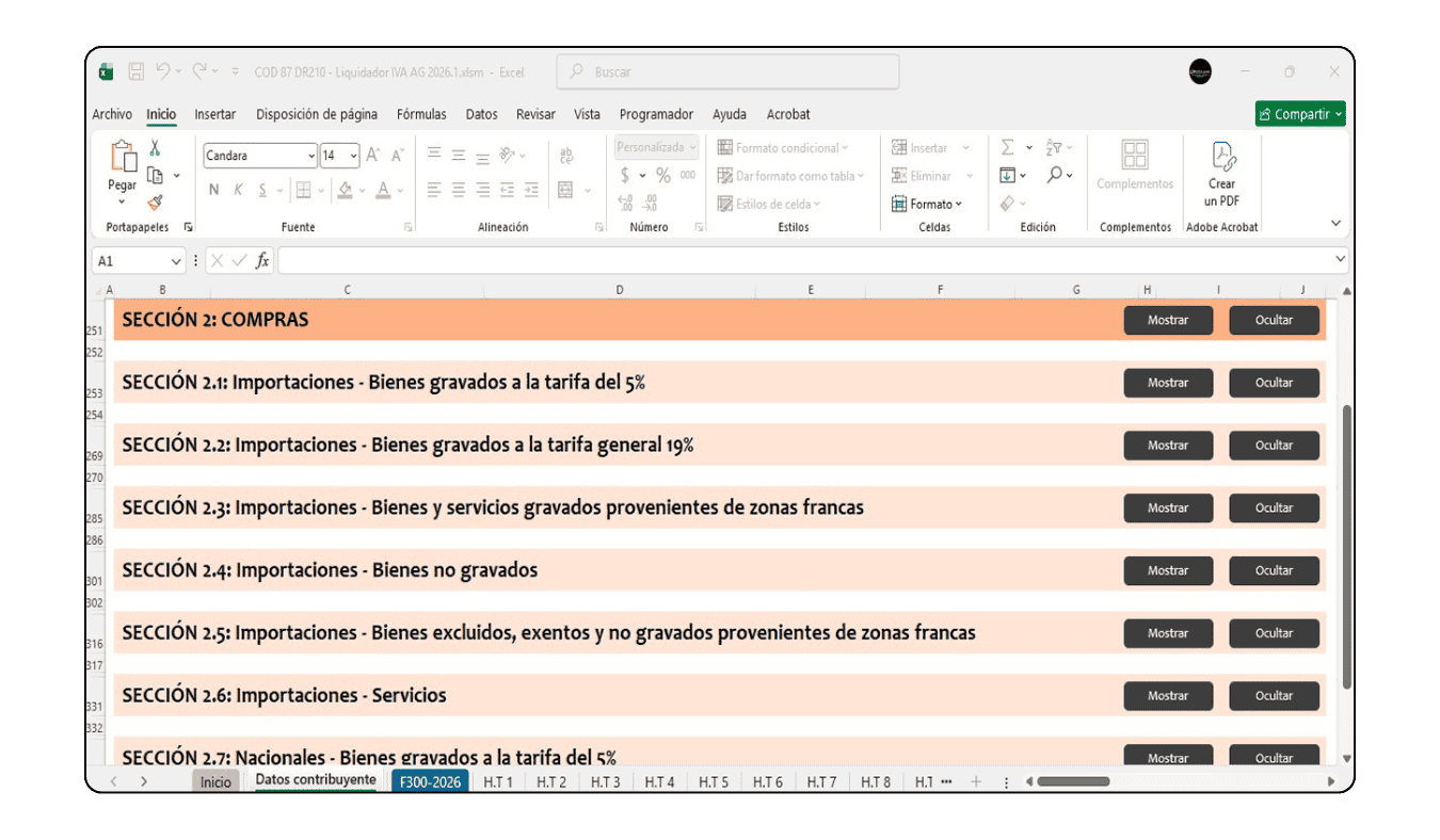 Acumulados de IVA para la generación de información exógena formatos 1005 y 1006.