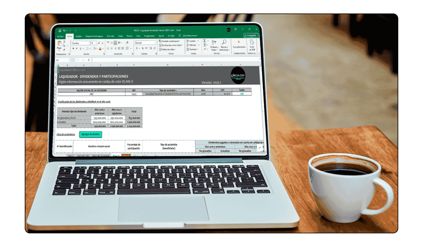 Compatibilidad de la herramienta en Excel para dividendos con Windows, Mac y Office 2010+.