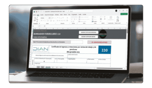 Visualización del Formulario 220 dinámico con cuadro de 8 advertencias por falta de información.