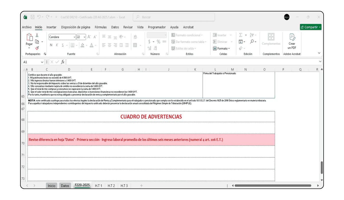 Registro centralizado de empleados con validaciones internas y cruces de verificación contable.