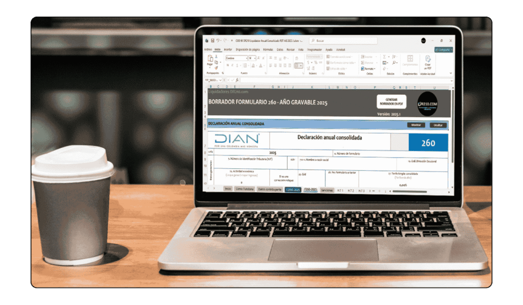 Seis hojas de trabajo adicionales para cálculos personalizados y soporte de la declaración.