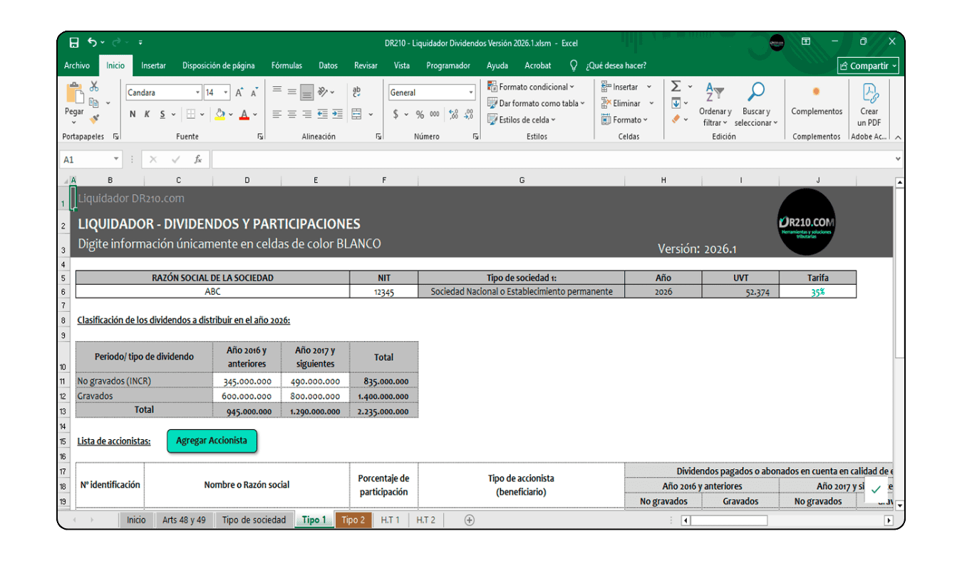 Cálculo de retención según el año de origen de las utilidades (Régimen de transición).