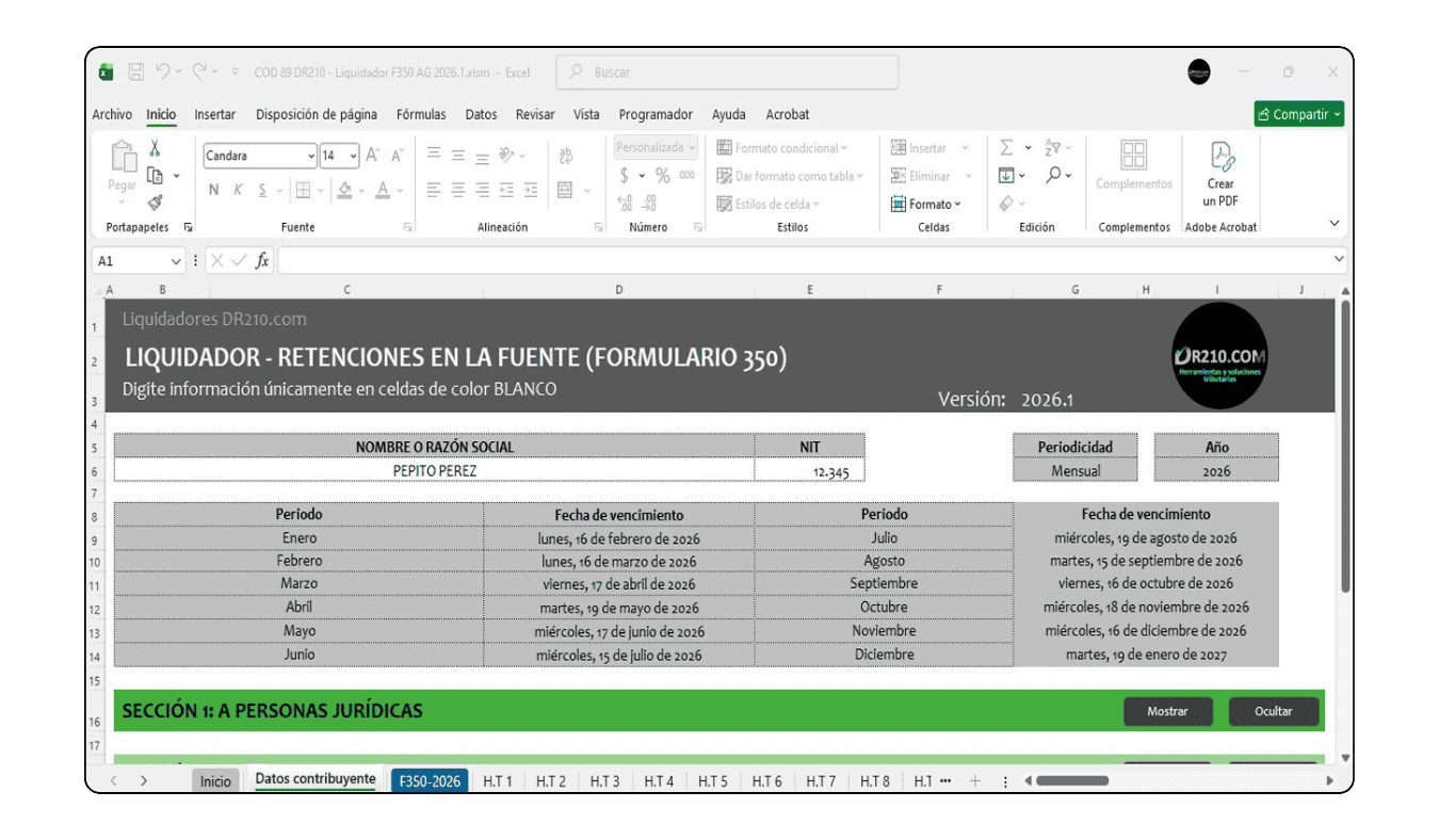 Manejo de retenciones en exceso y operaciones anuladas según lineamientos de Contadia.