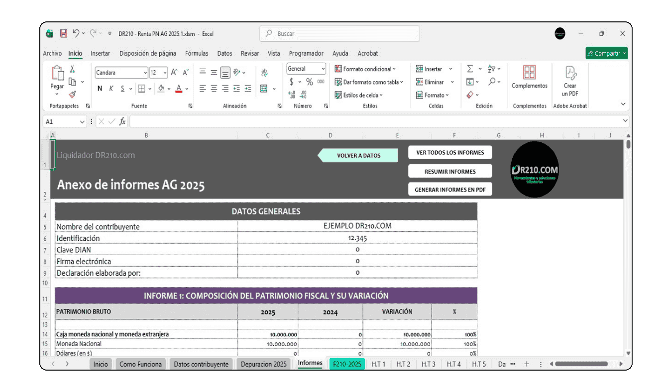 Función de traslado de datos de AG 2024 a AG 2025 en Excel