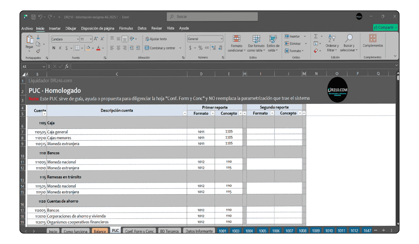 base de datos de terceros para reporte de información exógena 2025