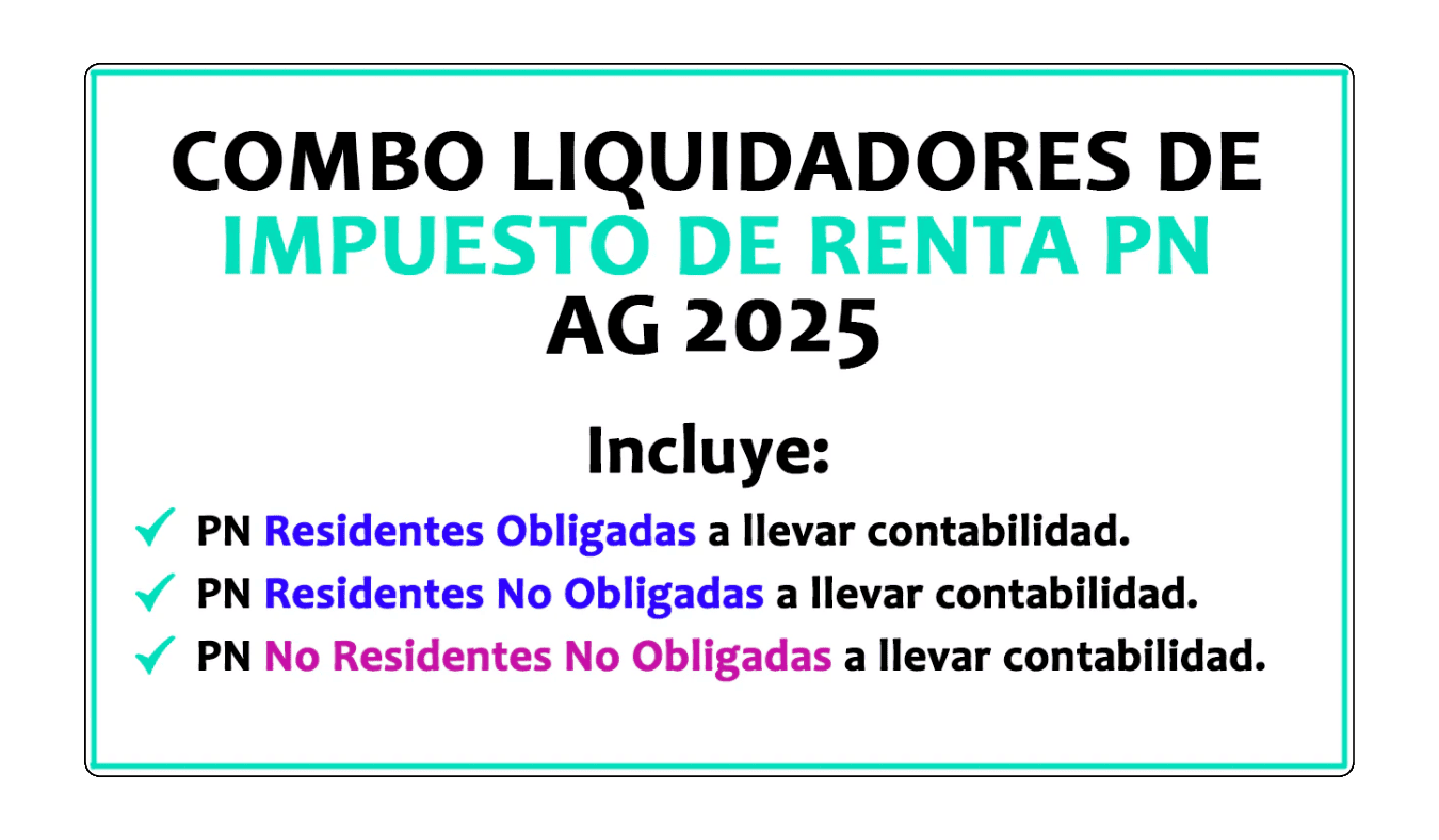 Liquidador Impuesto de Renta 2025 para Personas Naturales en Excel residentes y no residentes Colombia