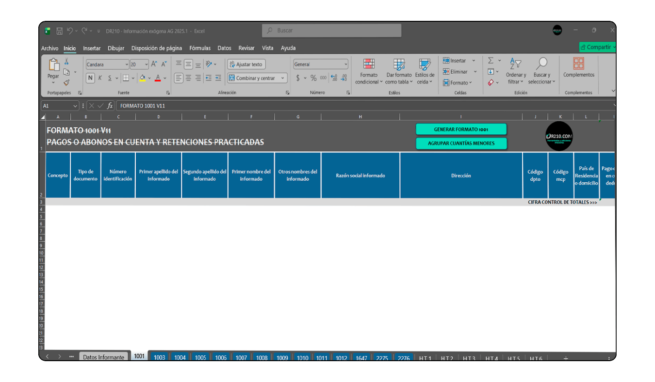 exportación de archivos de información exógena listos para subir a la dian