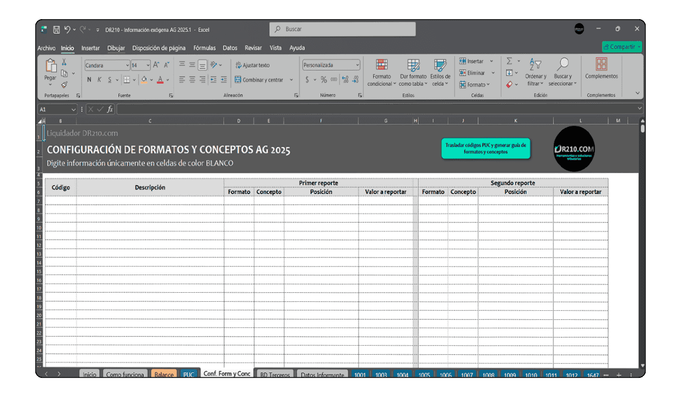 validación de inconsistencias en información exógena antes de presentar